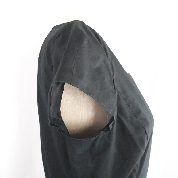 J. Crew Dress Sz 8 Black Cap Sleeve - Picture 8 of 11